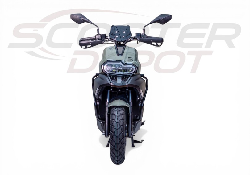Vue 360° Scooter 50cc TNT MOTOR ESCAPE BAROUDEUR vert sauge