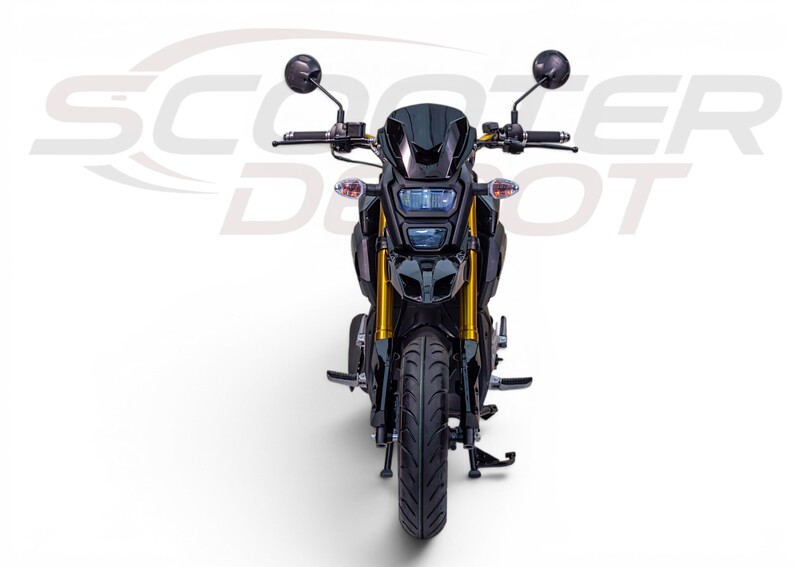 Vue 360° Moto 50cc automatique ECCHO STRIKE noire