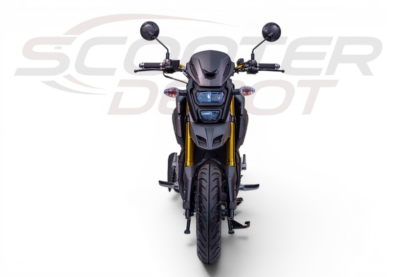 Vue 360° Moto 50cc automatique ECCHO STRIKE gris mat