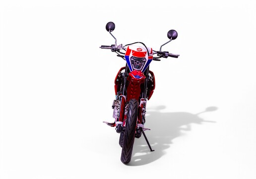 Vue 360° Moto 50cc Supermotard FOSTI 50 Rouge