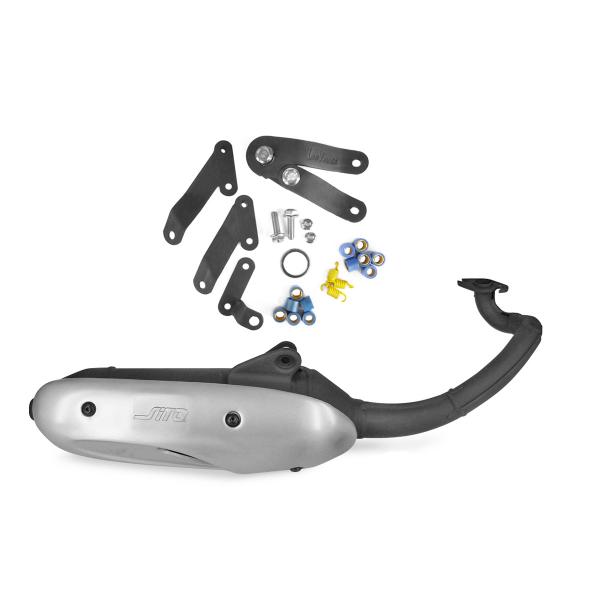 POT D'ECHAPPEMENT SITO SCOOT ADAPT. MBK 50 NITRO 1997-2003 / YAMAHA 50 AEROX 1997-2003 / MALAGUTTI 50 F15 FIREFOX. F12 (REF 0587)