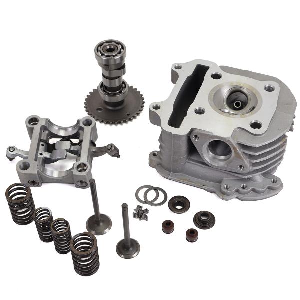 CULASSE MAXISCOOTER COMPLETE ADAPT. GY6 125 4T 152QMI (SOUPAPES + ARBRE A CAME + PALIER)