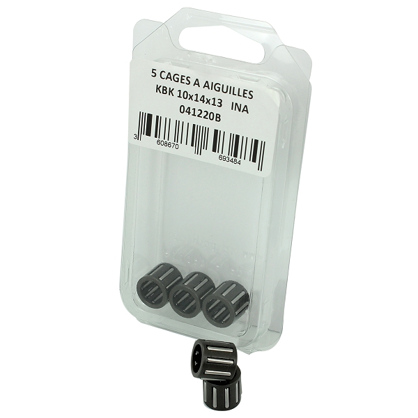 CAGE A AIGUILLES PISTON INA ADAPT. MBK 50 BOOSTER /  MBK  NITRO / MBK  OVETTO 2T / MBK  STUNT / YAMAHA 50 BWS / YAMAHA  AEROX / YAMAHA  NEOS 2T / YAMAHA  SLIDER / MALAGUTI 50 F12  10 X 14 X 13 (BOITE