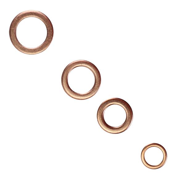 RONDELLES JOINT CUIVRE DE VIDANGE M8 / 10 / 12 / 14 ( 4 PIECES )