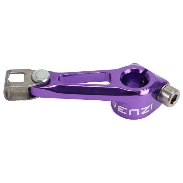 BIELETTE / COMMANDE EMBRAYAGE ALU MOTO CARENZI ADAPT. DERBI 50 SENDA. GPR / GILERA 50 SMT. RCR  VIOLET ANODISE
