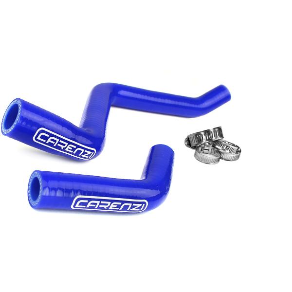 KIT DURITES DE REFROIDISSEMENT D EAU SILICONE CARENZI DERBI EURO 3 BLEU  (livrée avec colliers INOX)