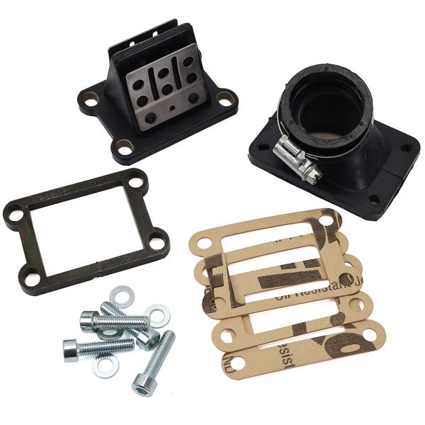 KIT ADMISSION CLAPET  / PIPE  / SEPARATEUR 5mm MVT S-RACE ADAPT. MINARELLI AM6 POUR CARBURATEUR Ø 24/30 ( CL100 )