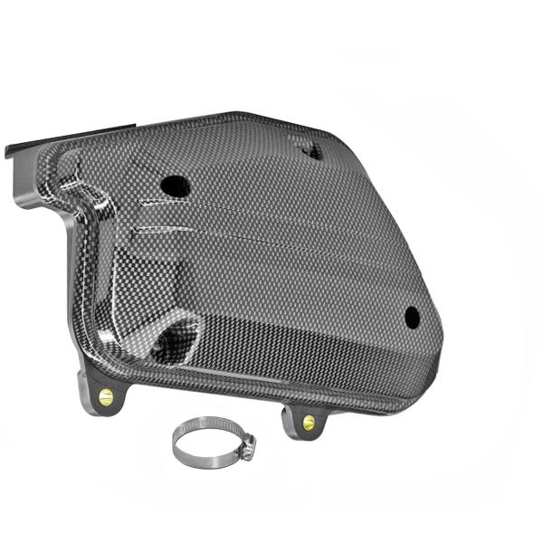 BOITIER FILTRE A AIR COMPLET ADAPT. MBK 50 BOOSTER 1990-2003 / STUNT 1990-2003 / YAMAHA 50 BWS 1990-2003  IMITATION CARBONE (OEM: 3AA-E4400-00)