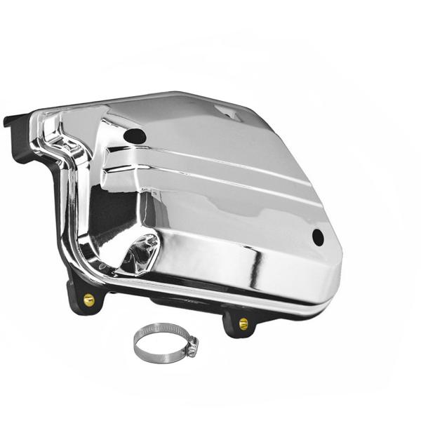 BOITIER FILTRE A AIR COMPLET ADAPT. MBK 50 BOOSTER 1990-2003 / STUNT 1990-2003 / YAMAHA 50 BWS 1990-2003 CHROME (OEM : 3AA-E4400-00)