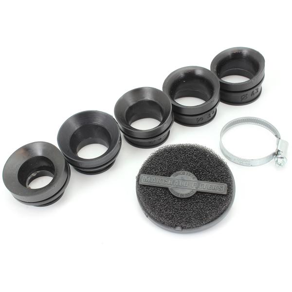 FILTRE A AIR MARCHALD POWER FILTER NOIR L 40mm / Ø CONNEXION = 28-32-36-39-43MM