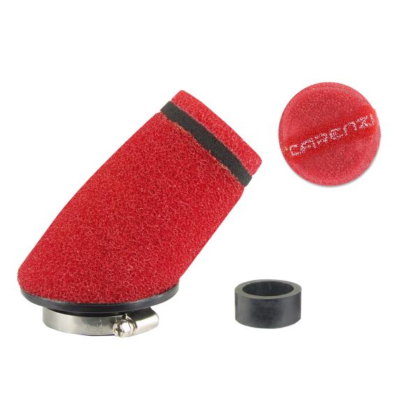 FILTRE A AIR CARENZI  MOUSSE SMALL 30° Ø28/35 ROUGE