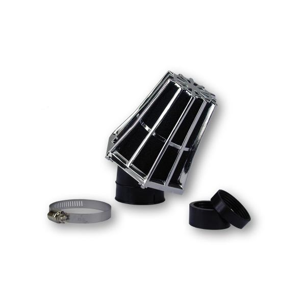 FILTRE A AIR CARENZI  R-EVOLUTION 30° Ø35/28 CHROME/NOIR