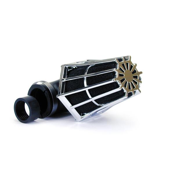 FILTRE A AIR CARENZI R 90° Ø35/28 CHROME/NOIR