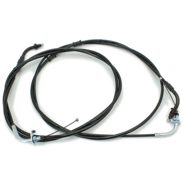 PAIRE DE TRANSMISSION GAZ COMPLETE (ALLER+RETOUR) SCOOTER ADAPT. HONDA FORZA  2014>2019 (OEM : 17920-K40-F01+17910-K40-F01)