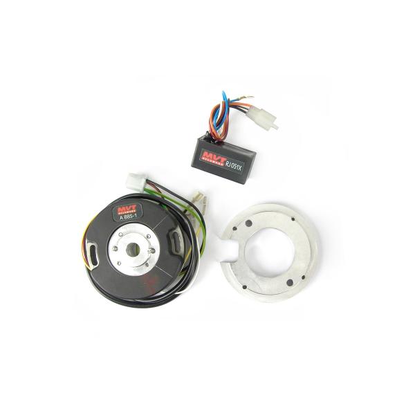 ALLUMAGE ELECTRONIQUE MVT PREMIUM ROTOR INTERNE AVEC LUMIERE avec fonction éclairage - 12V - ADAPT. PEUGEOT 103 (Gros Cone) (PREM02)