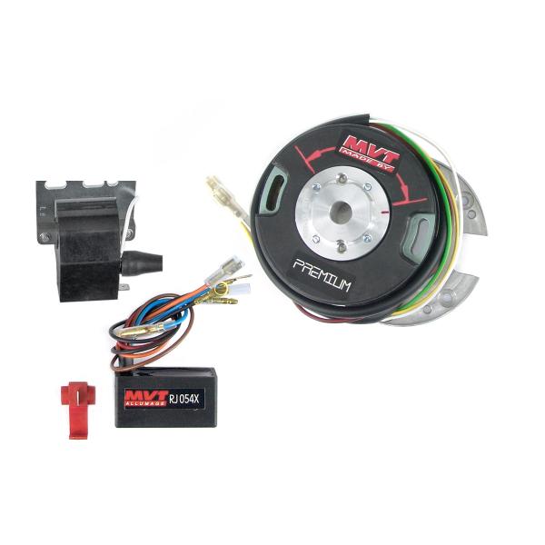 ALLUMAGE ELECTRONIQUE MVT PREMIUM ROTOR INTERNE AVEC LUMIERE ADAPT. DERBI SENDA (PREM11)