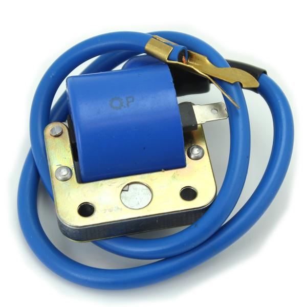 BOBINE HAUTE TENSION CYCLO ADAPT. PEUGEOT 101 / 102 / 103 MVL / SP  / PIAGGIO CIAO AVEC RUPTEUR (OEM : 244114)
