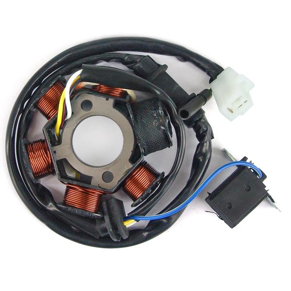 STATOR ALLUMAGE SCOOTER ADAPT. PEUGEOT 50 TKR / TREKKER / SPEEDFIGHT / VIVACITY 2T / BUXY / XFIGHT / ELYSEO / LOOXOR / PGO 50 BIG MAX (6 POLES)