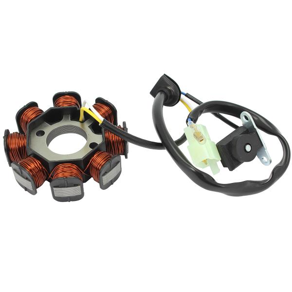 STATOR ALLUMAGE SCOOTER ADAPT. SYM JET4 / FIDDLE 2 / PEUGEOT TWEET / VIVACITY / SPEEDFIGHT 4T (OEM : 31120-AAA-A00)