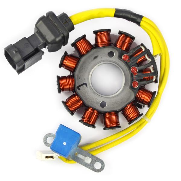 STATOR ALLUMAGE MAXISCOOTER ADAPT. PIAGGIO 125 FLY. LIBERTY. VESPA LX. VESPA S 2007>. X8 2004>. X9 2003>. TYPHOON 2010> / APRILIA 125 SPORT-CITY 2008>. SR-MOTARD 2012> / GILERA 125 RUNNER 2005> (OEM :