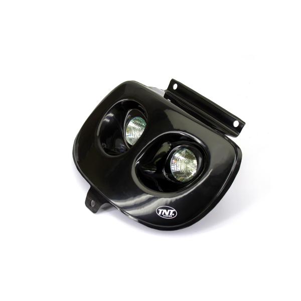 DOUBLE OPTIQUE TNT HALOGENE ADAPT. MBK 50 BOOSTER 1999-2003 / YAMAHA 50 BWS 1999-2003 NOIR *