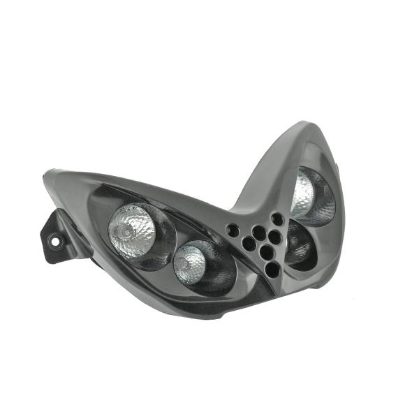 DOUBLE OPTIQUE TNT 4 LAMPES HALOGENE ADAPT. MBK NITRO / YAMAHA AEROX NOIR  *