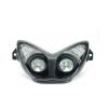 DOUBLE OPTIQUE TNT AVEC CLIGNOTANT LEDS ADAPT. MBK NITRO / YAMAHA AEROX IMITATION CARBONE *