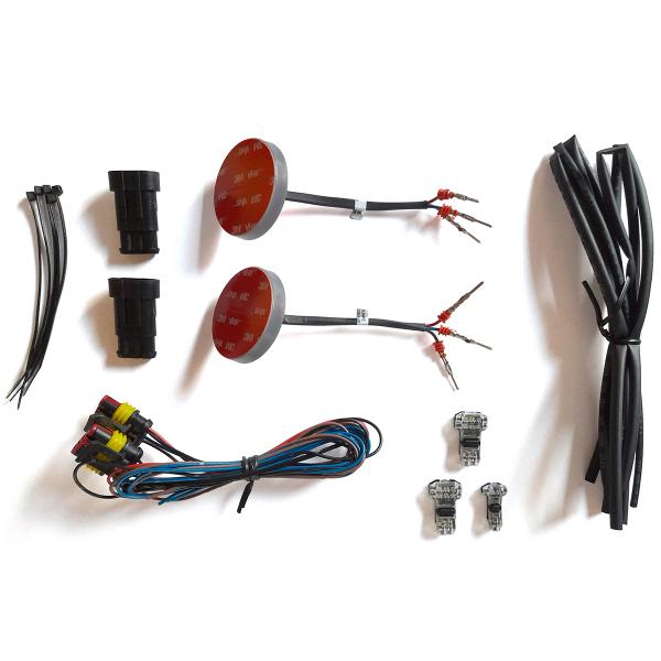 LOGO LED ADDITIONNEL RB MAX ADAPT. YAMAHA 530-560CC 2015-2025 / TRACER 7-9 / MT 07-09-10 / TENERE 700 / XMAX 125CC / NMAX  (Ø50MM ) (LA PAIRE) ( FEU DE JOUR + CLIGNOTANTS )*