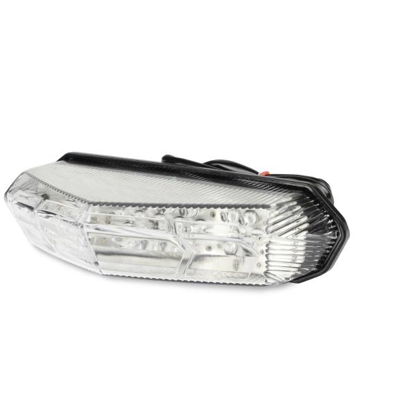 FEU ARRIERE A DIODES CLIGNOTANT INTEGRES TNT ADAPT. DERBI SENDA DRD / XTREME / RIEJU RS2 / XR7 / XP7 / NK7  TRANSPARENT ( HOMOLOGUE CE )