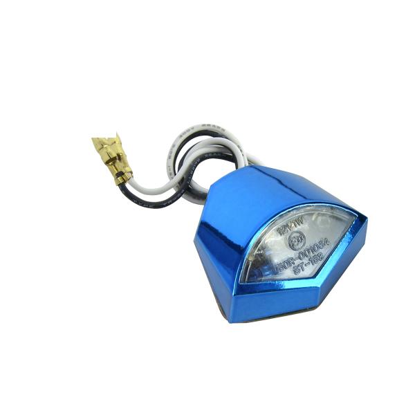 FEU ECLAIRAGE DE PLAQUE HOMOLOGUE TNT HEPTA  A LEDS BLEU ANODISE