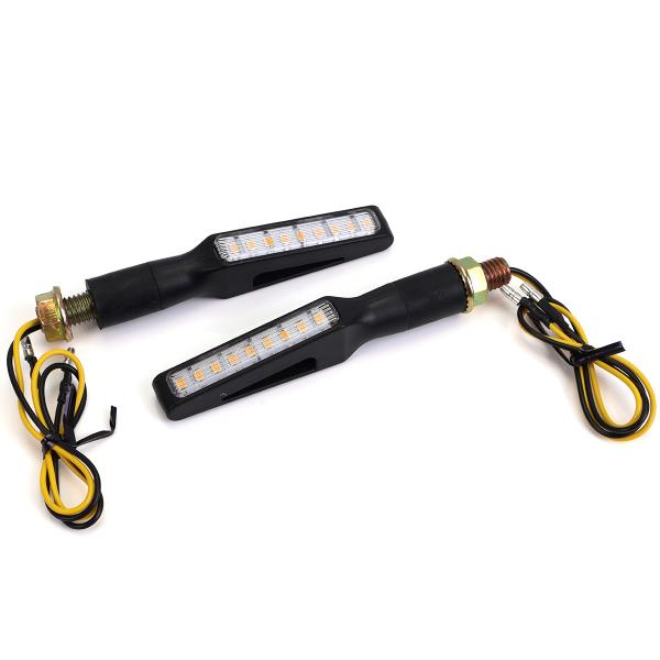 CLIGNOTANT HOMOLOGUE RB MAX PLUME SEQUENTIEL INDICATEUR PROGRESSIF A LEDS NOIR (LA PAIRE)