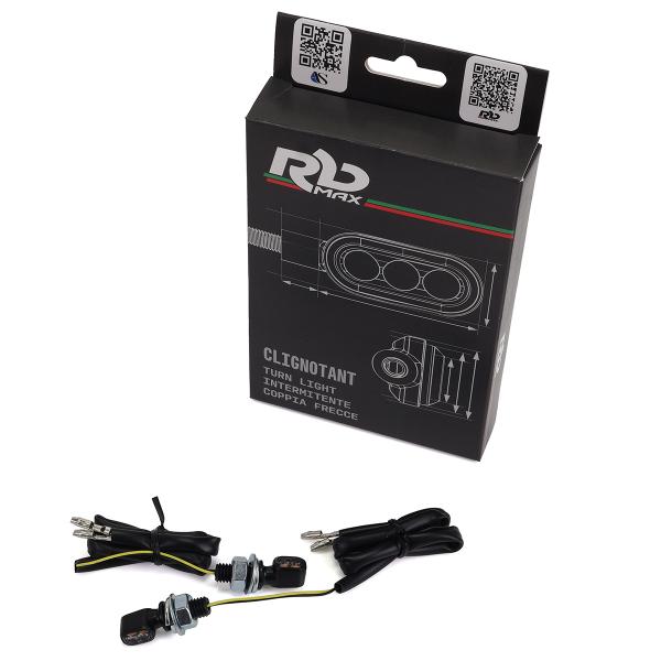 CLIGNOTANT HOMOLOGUE RB MAX RUBIS  A LEDS NOIR (LA PAIRE)
