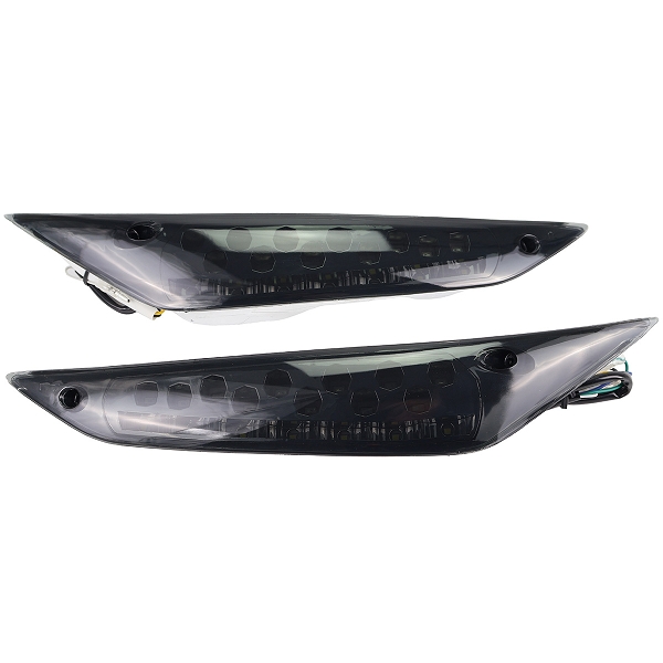 CLIGNOTANT LED AVANT COMPLET TNT FUME  ADAPT. PIAGGIO ZIP 50 2000>  (LA PAIRE) *