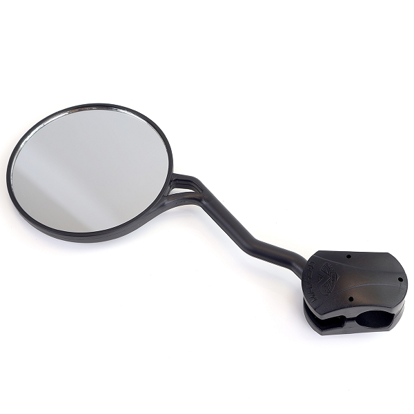RETROVISEUR UNIVERSEL / ENDURO PLASTIQUE NOIR (GAUCHE) - RABATTABLE / REPLIABLE - HOMOLOGUE CE