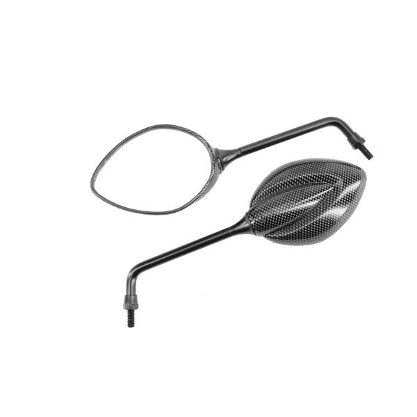 RETROVISEUR ELEGANT TIGE 8mm IMIT CARBONE (LA PAIRE) *