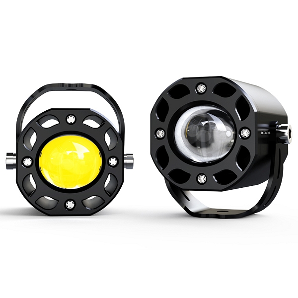 FEU AVANT ADDITIONNEL MOTO LED ECOBENE  12V50W (HOMOLOGUEE CE) (LA PAIRE) KD168