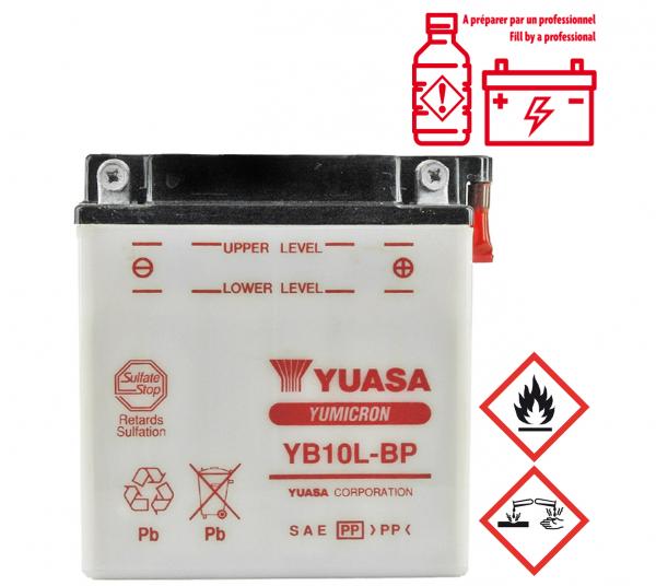 BATTERIE YUASA YB10L-BP 12V-12.6 Ah ( PIAGGIO X8 / X9 125CC )