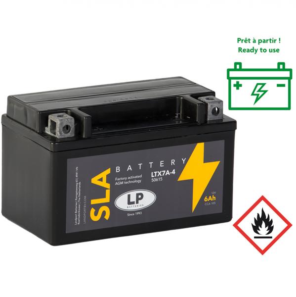 BATTERIE LANDPORT LTX7A-4 12V 6Ah SANS ENTRETIEN SLA / TECHNOLOGIE AGM (  YTX7A-BS )