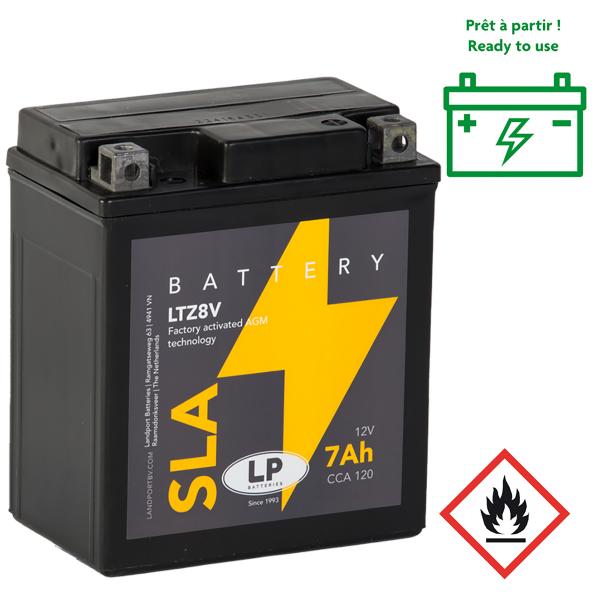 BATTERIE LANDPORT LTZ8V 12V 7A SANS ENTRETIEN SLA / TECHNOLOGIE AGM  ( YTZ8V )