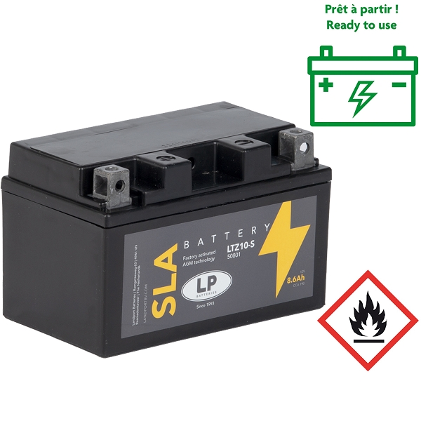 BATTERIE LANDPORT LTZ10-S 12V  8.6Ah SANS ENTRETIEN SLA / TECHNOLOGIE AGM ( YTZ10S )