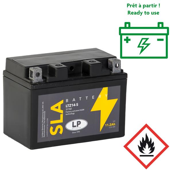 BATTERIE LANDPORT LTZ14-S 12V SANS ENTRETIEN SLA / TECHNOLOGIE AGM  ( YTZ14-S )