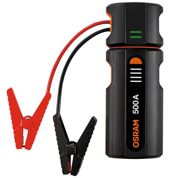 BOOSTER DE DEMARRAGE MOTO / MAXISCOOTER / VOITURE OSRAM BATTERY JUMPSTART 500 (12V. 6000 mAh)