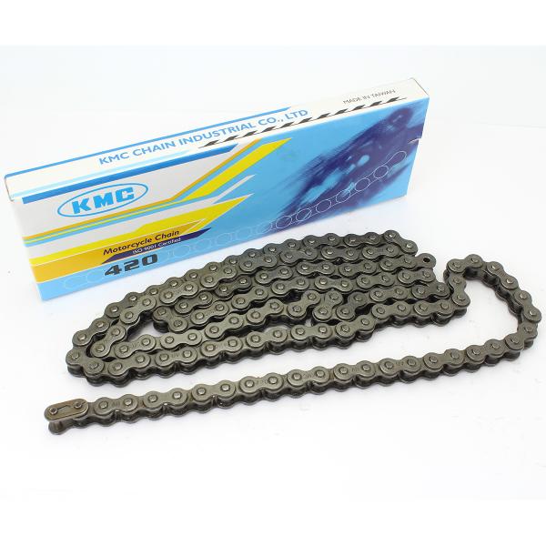 CHAINE MOTO / MECABOITE RENFORCEE KMC 420 126 MAILLONS NOIR