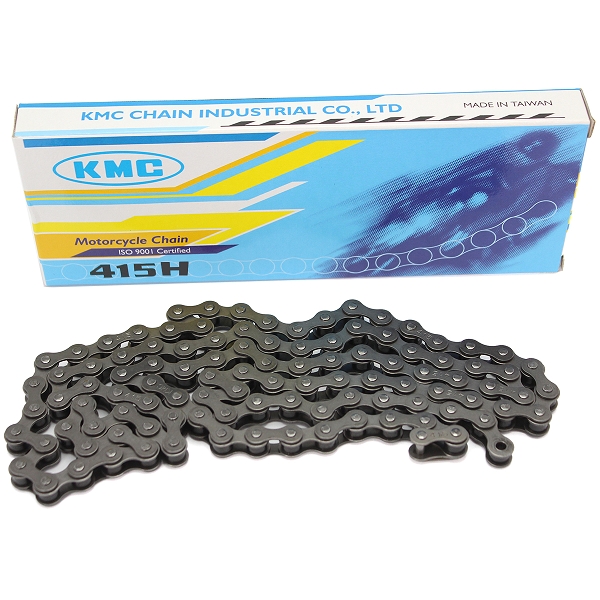 CHAINE RENFORCEE CYCLO / MOTO KMC 415H RENFORCE NOIR  110 MAILLONS  GOLD/BLACK