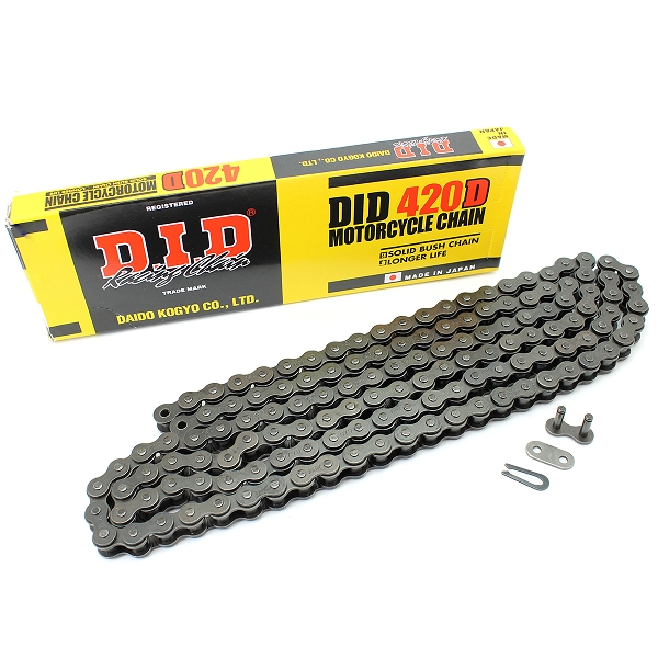 CHAINE MOTO / DIRT-BIKE / 50 A BOITE DID 420D (B&B) X 140 MAILLONS RJ