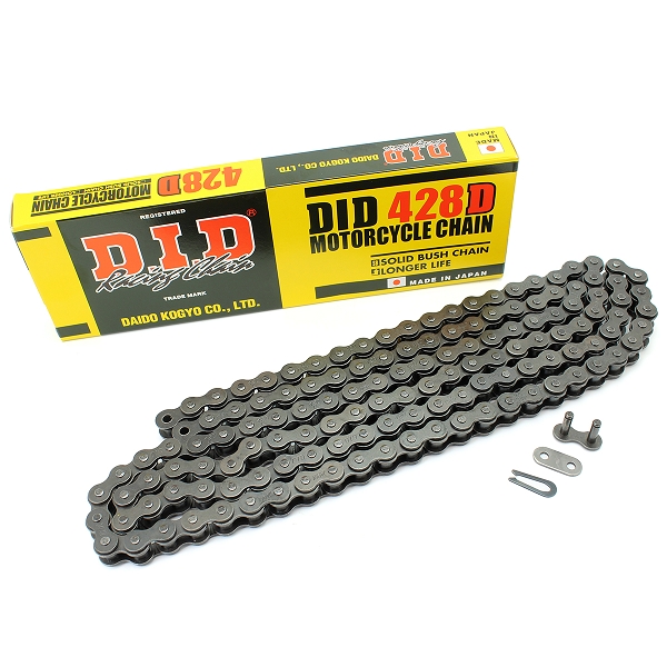 CHAINE MOTO / DIRT-BIKE / 50 A BOITE DID 428D (B&B) X 140 MAILLONS RJ