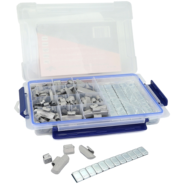 COFFRET ASSORTIMENT MASSES D'EQUILIBRAGE DE ROUES (150 PIECES)