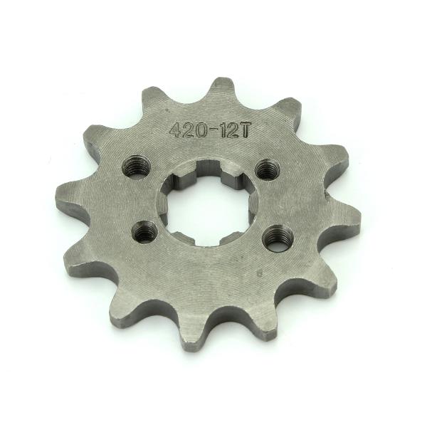 PIGNON SORTIE BOITE MOTO ADAPT. DERBI 12 DENTS 420 DERBI SENDA 50 EURO 2 + EURO 3 / DRD / GPR / GILERA 50 SMT / RCR