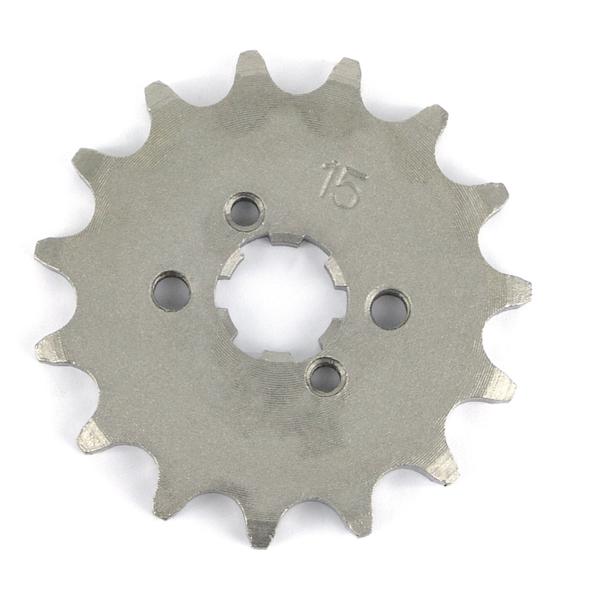 PIGNON SORTIE BOITE MOTO ADAPT. DERBI 15 DENTS 420 DERBI SENDA 50 EURO 2 + EURO 3 / DRD / GPR / GILERA 50 SMT / RCR