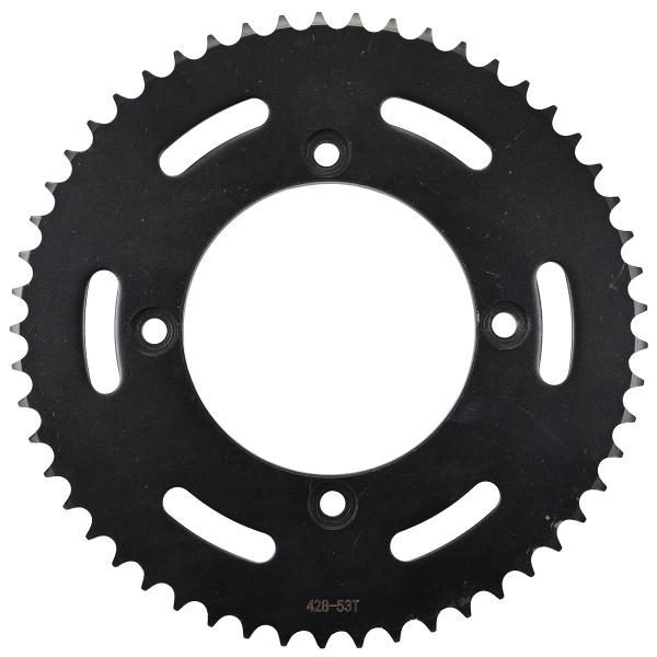 COURONNE MOTO ADAPT. BETA 50 RR 428 53 DTS NOIR (Ø100MM / 4 TROUS)